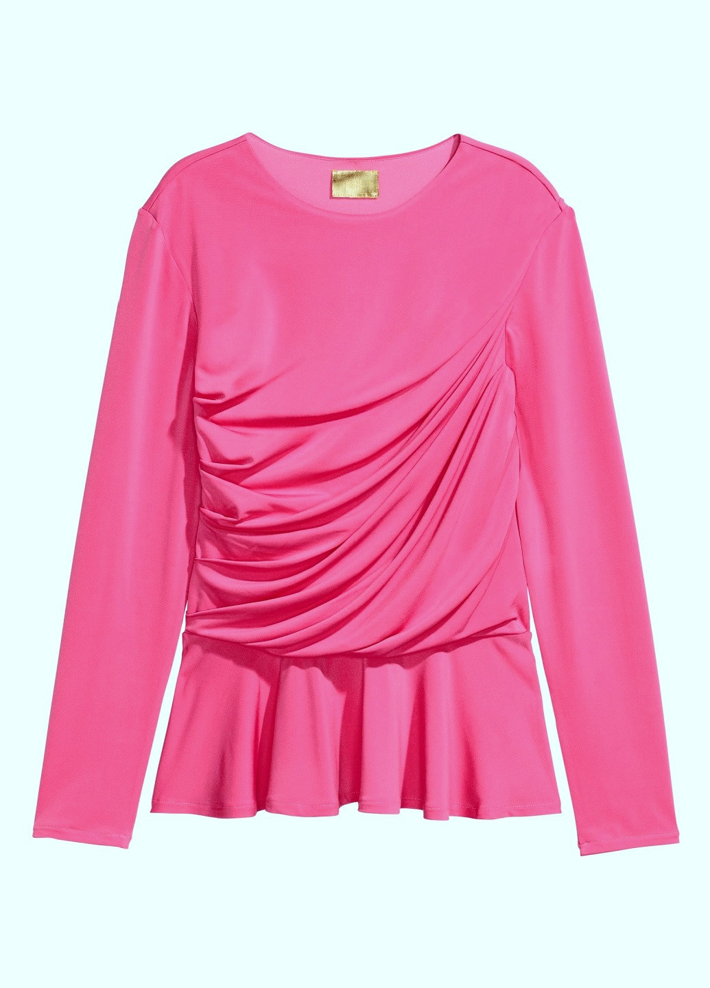 Рожева блуза з драпіруванням H&M