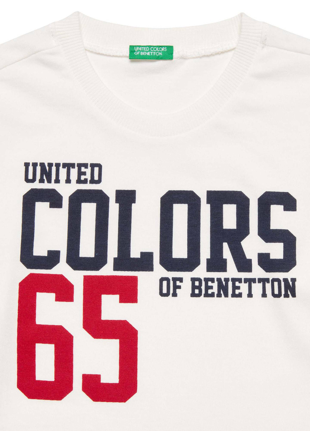 Белый демисезонный кэжуал лонгслив United Colors of Benetton с надписями