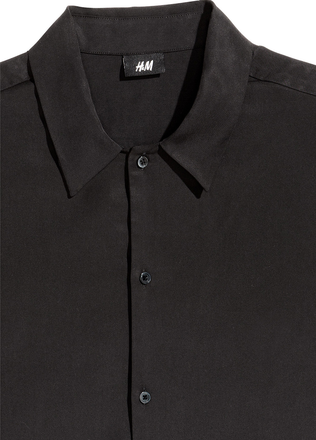 Черная кэжуал рубашка H&M