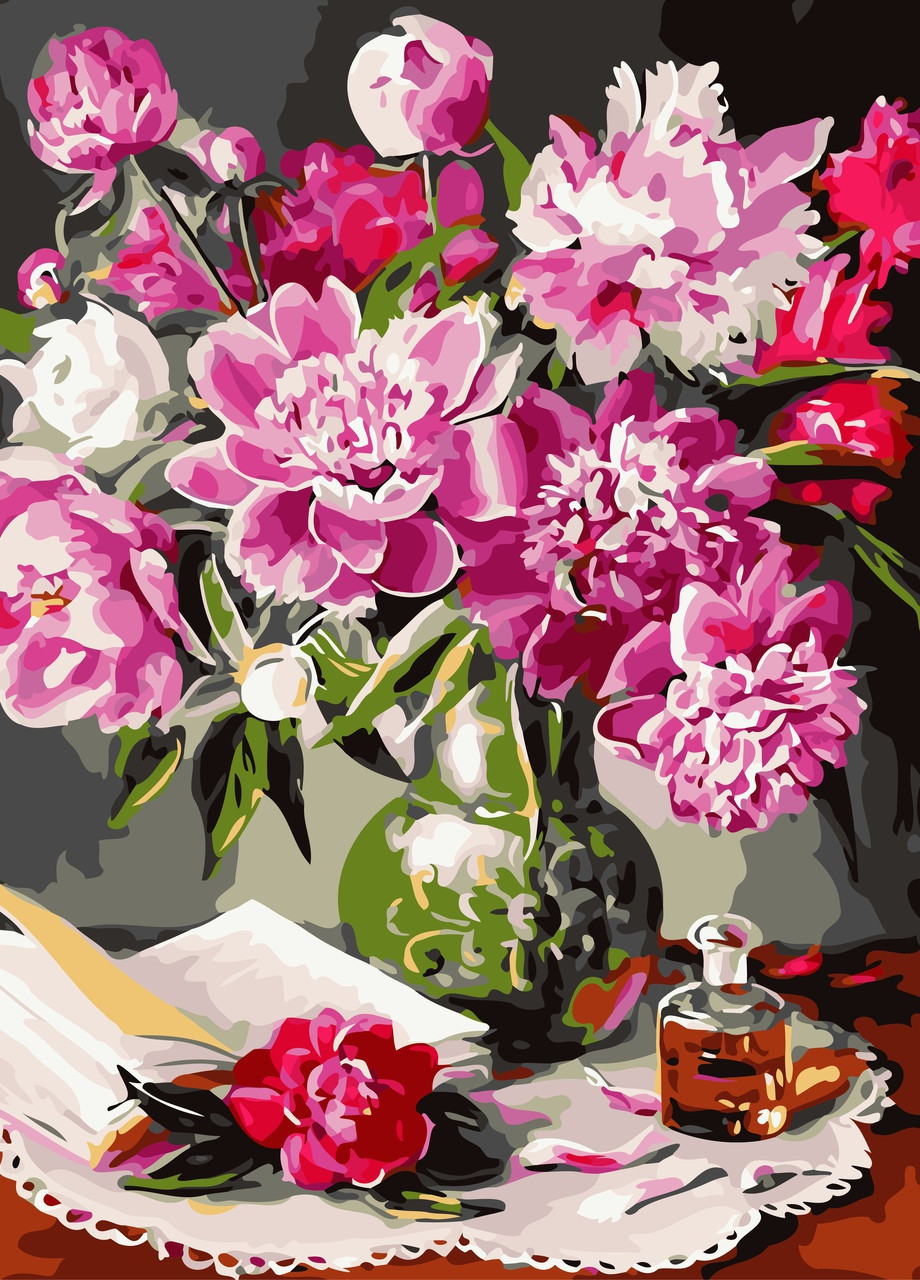 Картина по номерам "Букет пионов" 50*65см в коробке ArtStory (252265854)