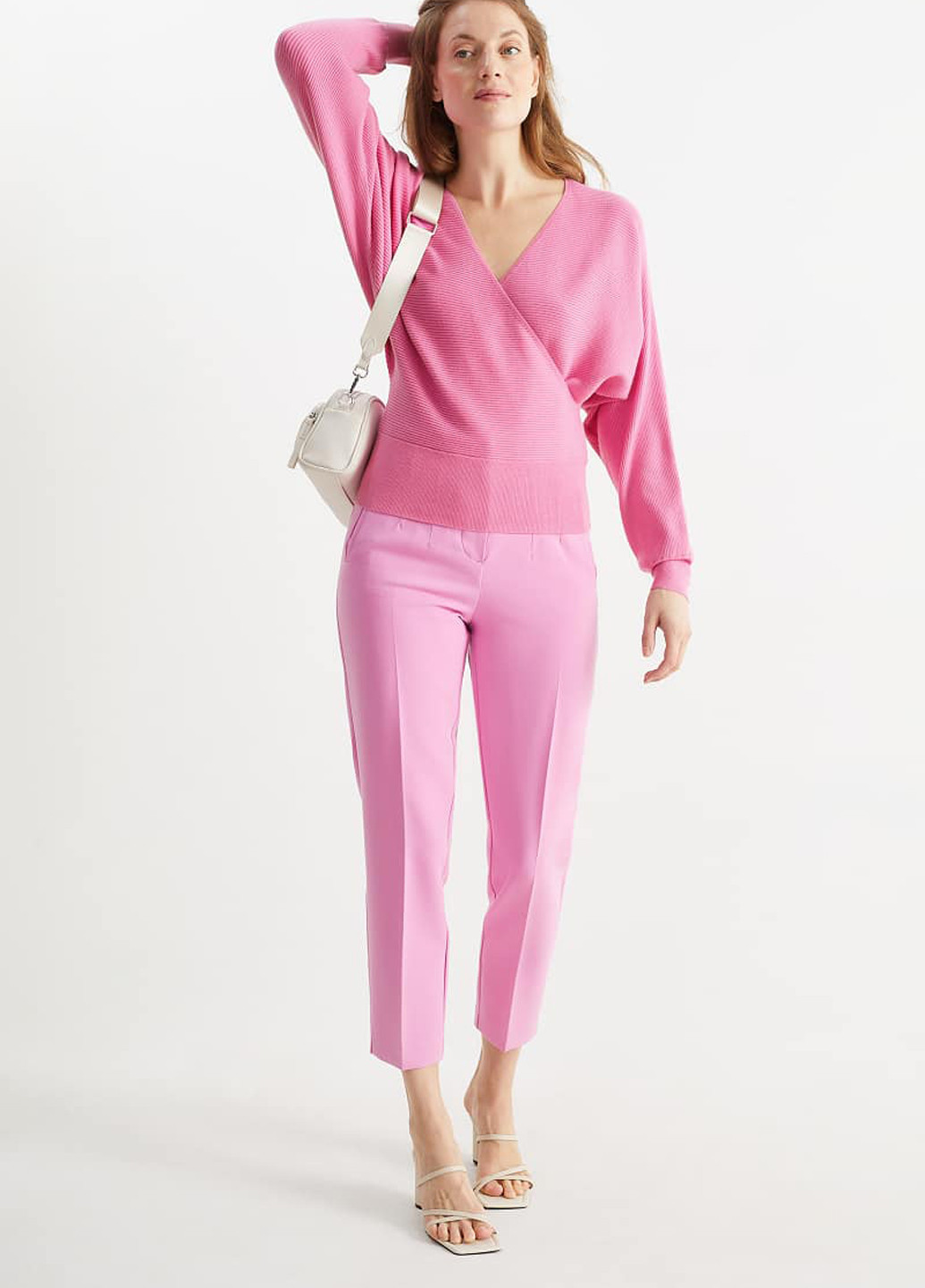 Розовый демисезонный пуловер пуловер C&A