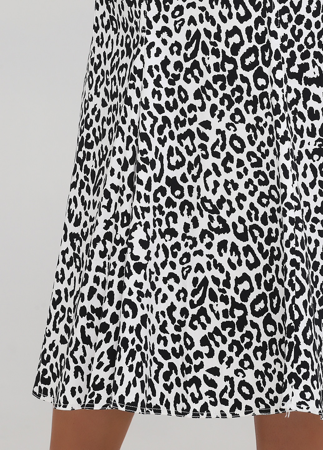 Черно-белая кэжуал леопардовая юбка Romano Moda годе