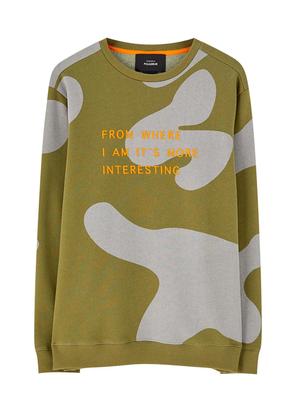 Зелений світшоти Pull & Bear малюнок без декору (247447060)