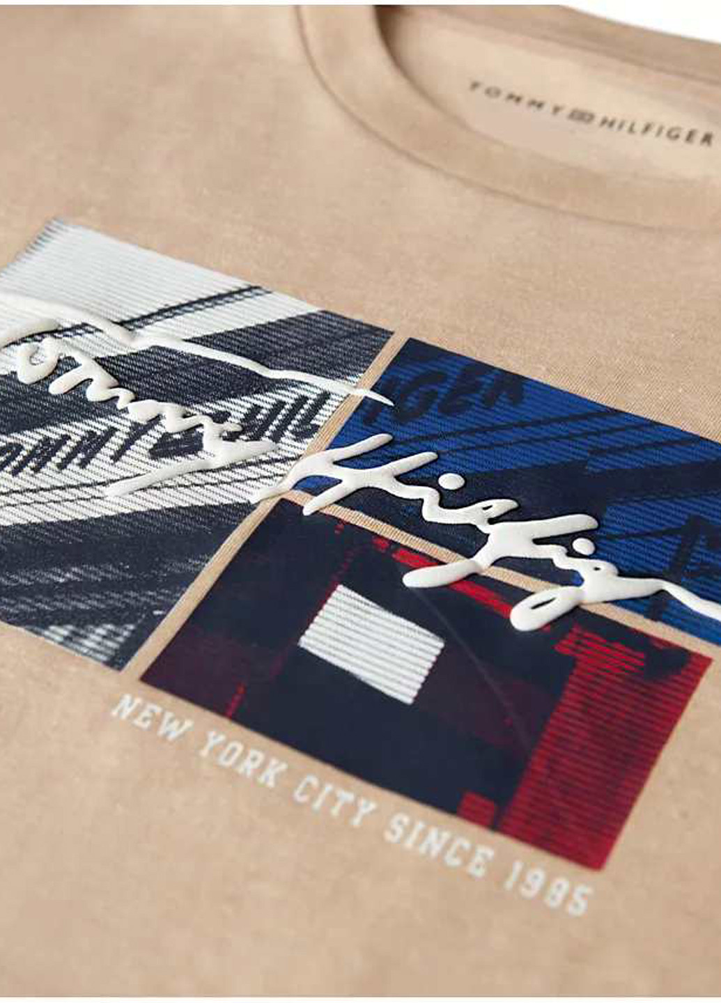 Бежева літня футболка Tommy Hilfiger