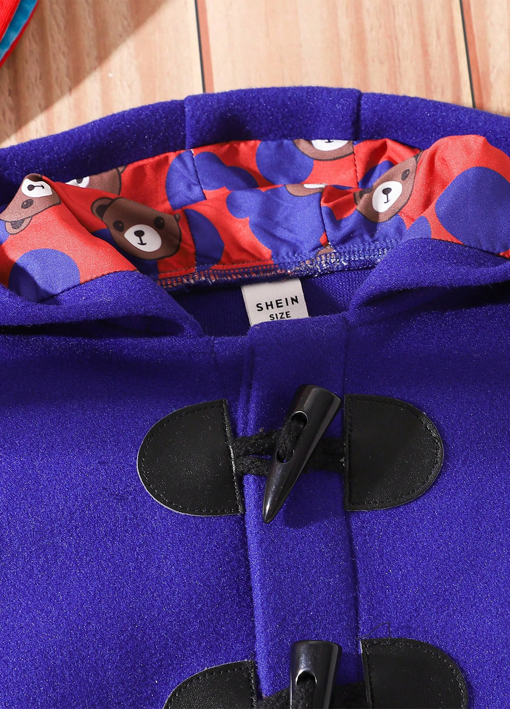 Синє демісезонне Пальто дафлкот SHEIN