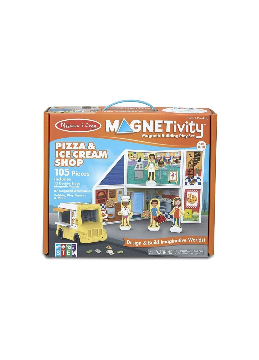 Ігровий набір магнітний Магазин піци та морозива (MD30658) Melissa&Doug (254066557)