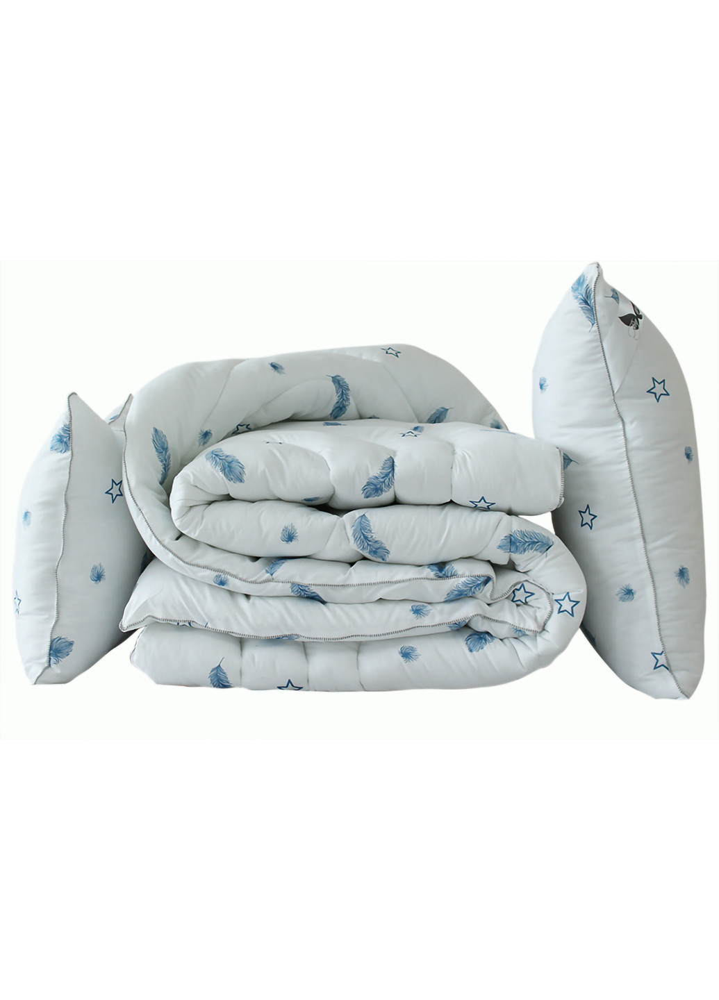 Комплект одеяло лебяжий пух Перо 2-сп. + 2 подушки 70х70 см Tag (254805572)