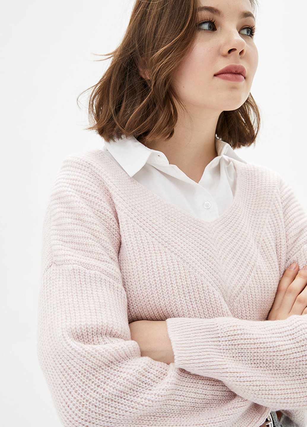 Світло-рожевий демісезонний пуловер пуловер Sewel