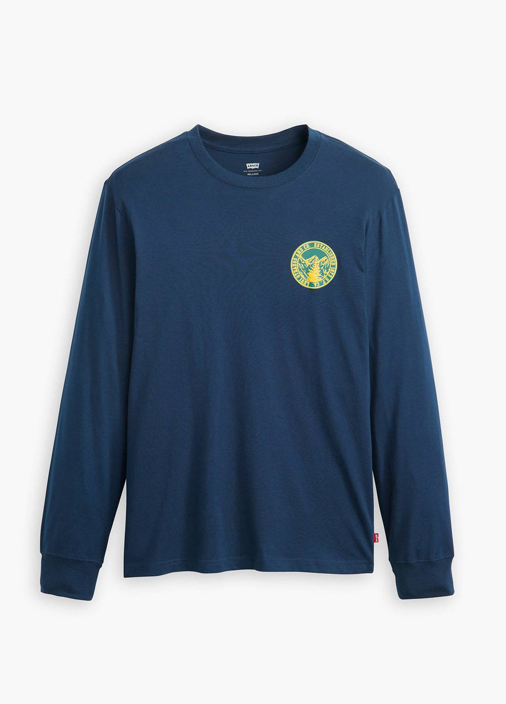 Синий демисезонный кэжуал лонгслив Levi's однотонный