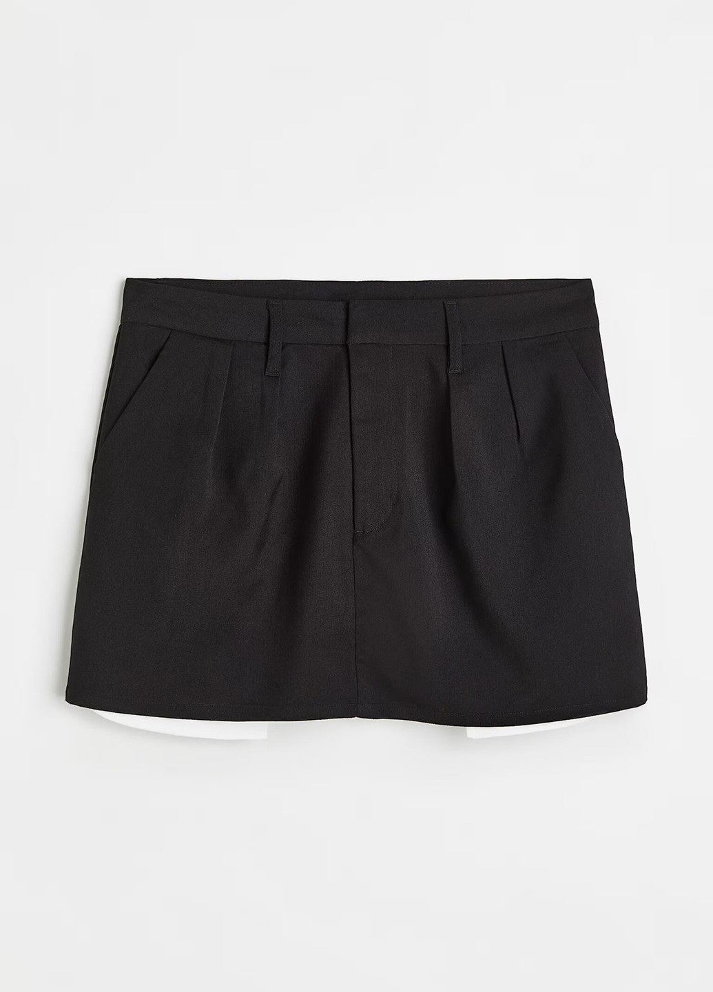 Черная кэжуал однотонная юбка H&M