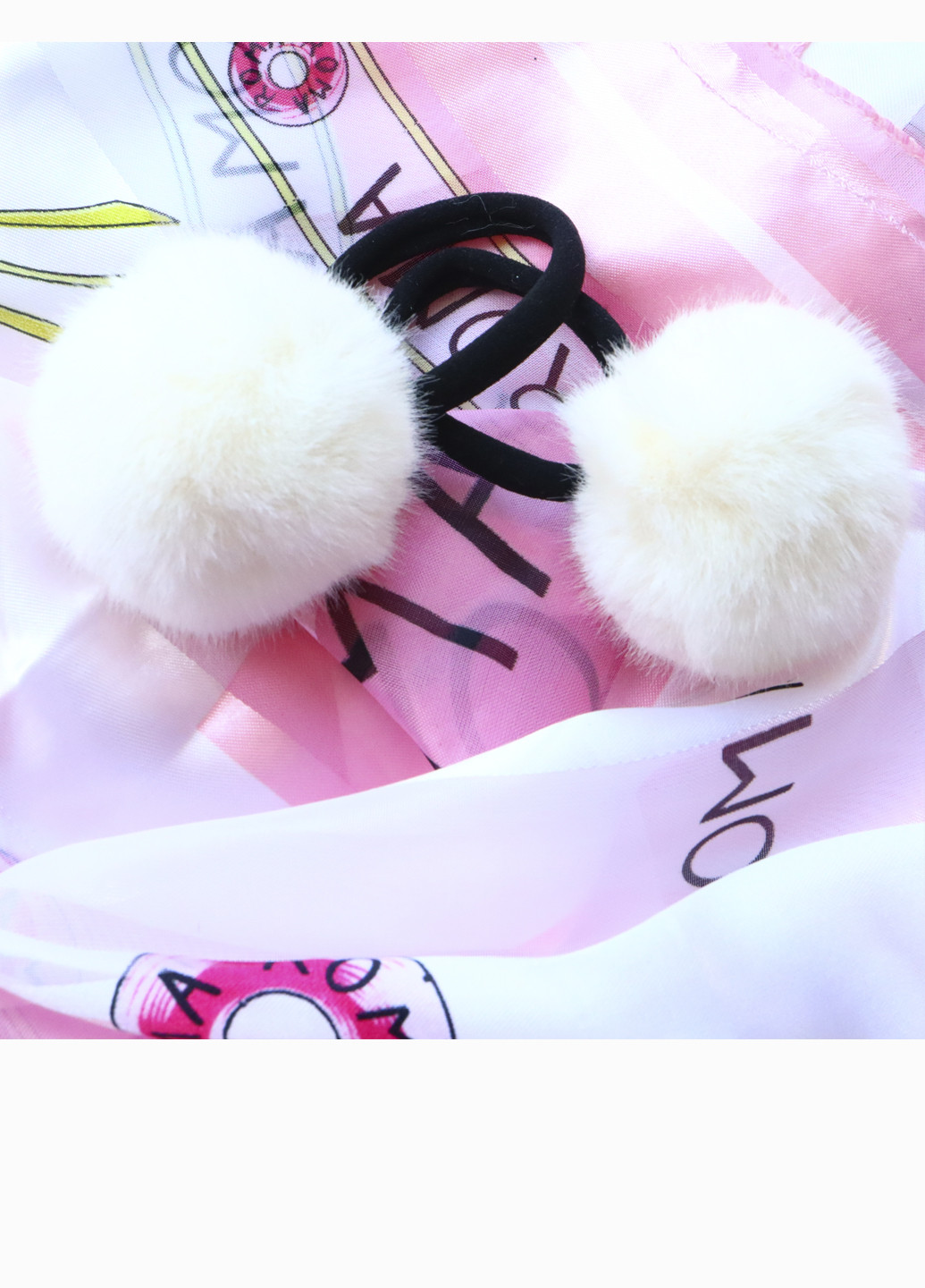 Набір гумок для волосся "Fluffy ball", білі, 2 шт Анна Ясеницька (254024890)