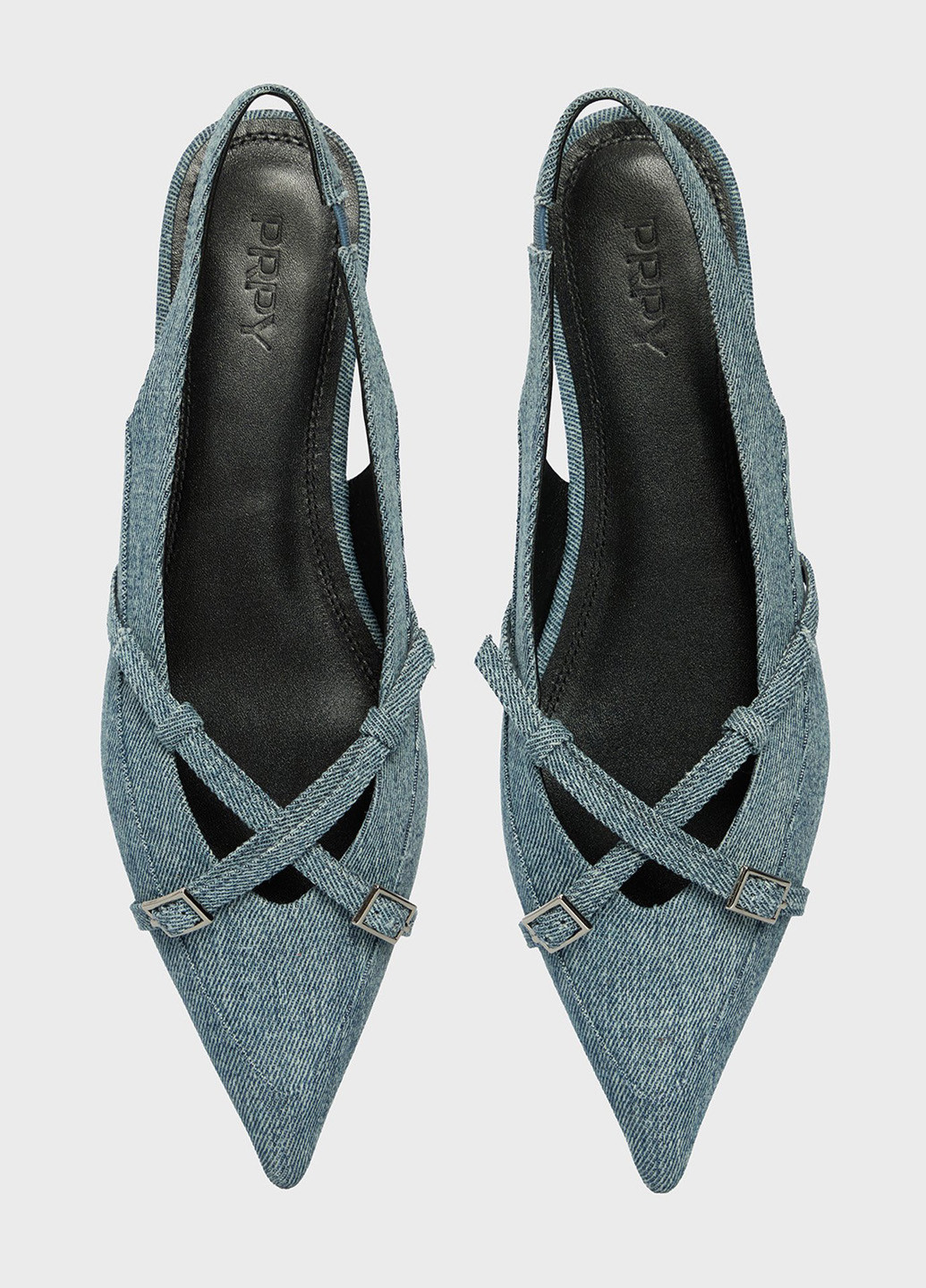 PRPY Туфли слингбеки темно-голубой з текстиль, китай — лето (334684240)