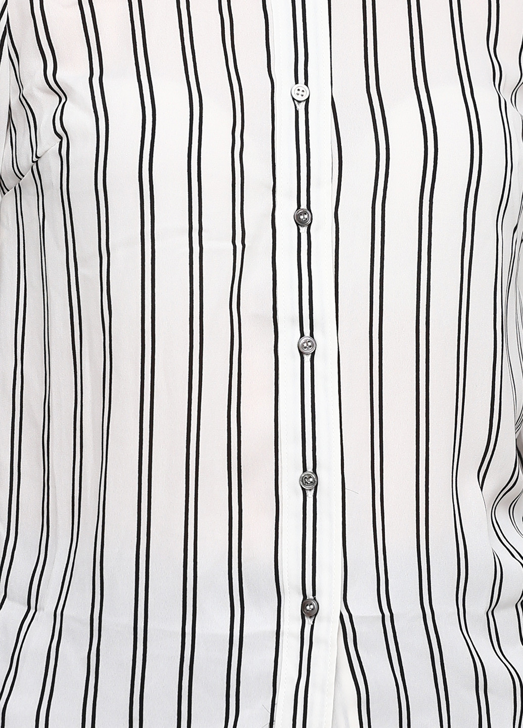 Черно-белая кэжуал рубашка в полоску H&M