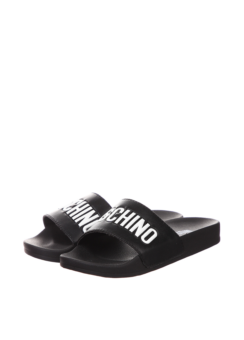 Черные кэжуал шлепанцы Moschino с логотипом