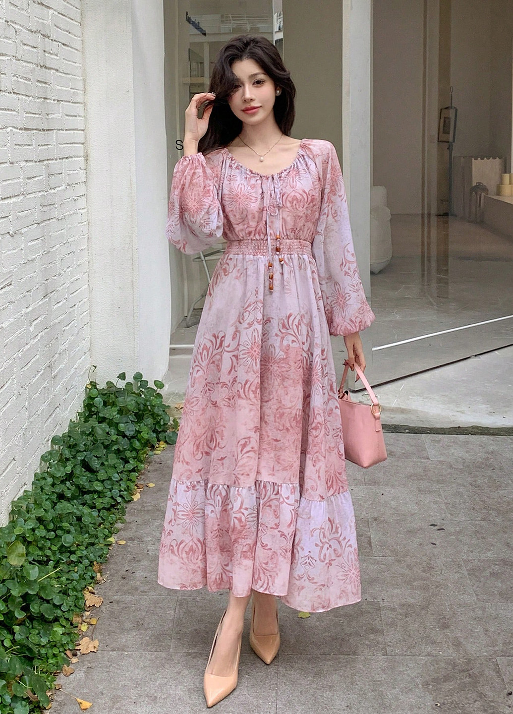 Рожева кежуал сукня SHEIN з малюнком