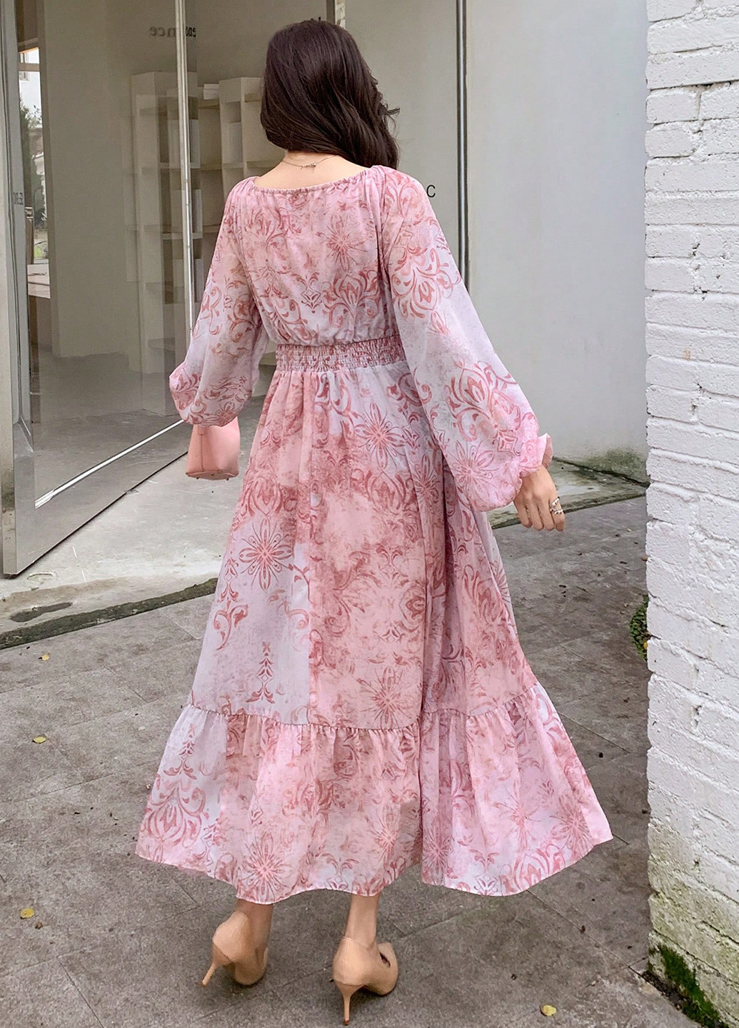 Рожева кежуал сукня SHEIN з малюнком