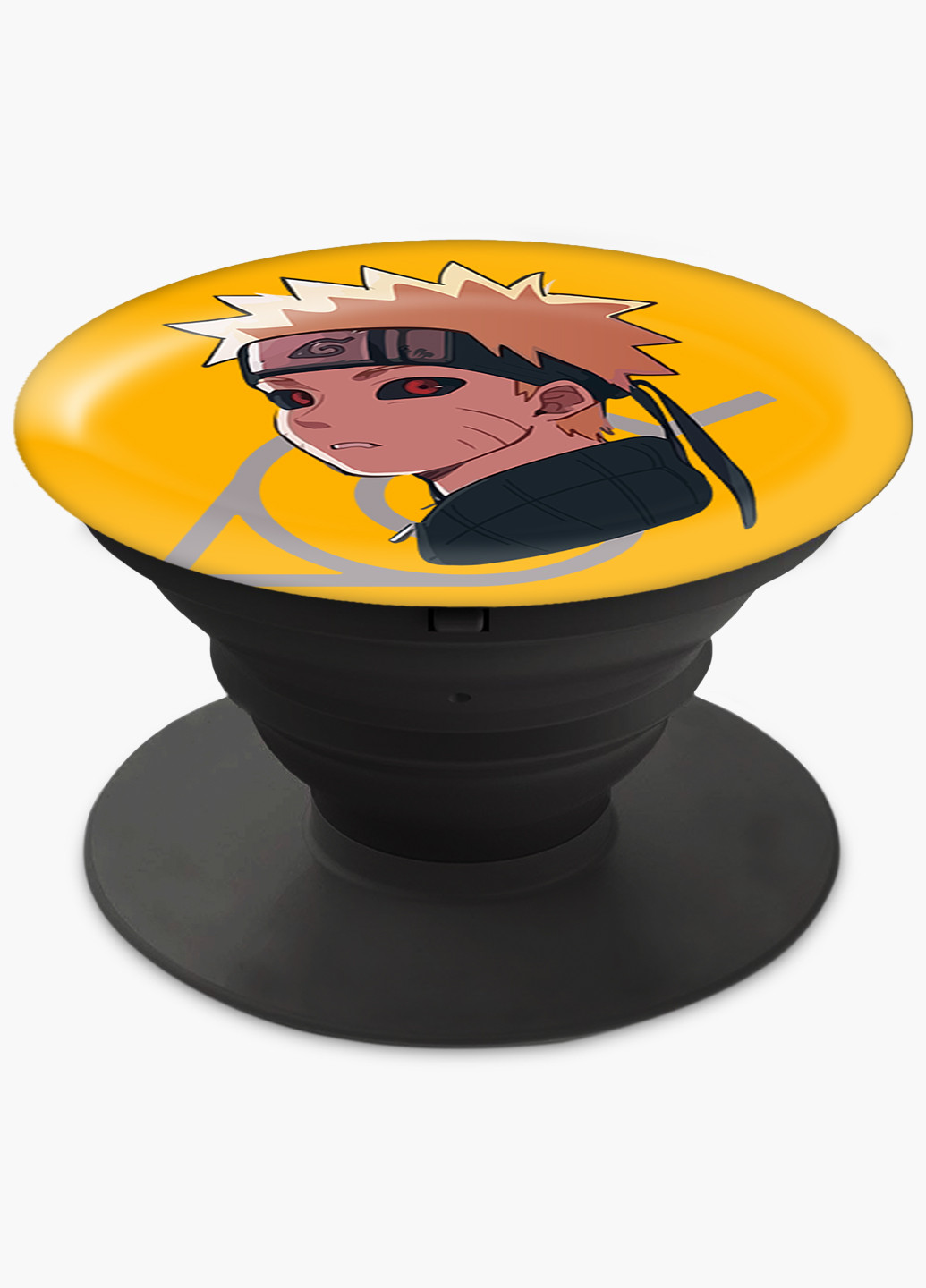 Попсокет (Popsockets) тримач для смартфону Ітачі Учіха (Itachi Uchiha) (8754-2822) Чорний MobiPrint (221548557)