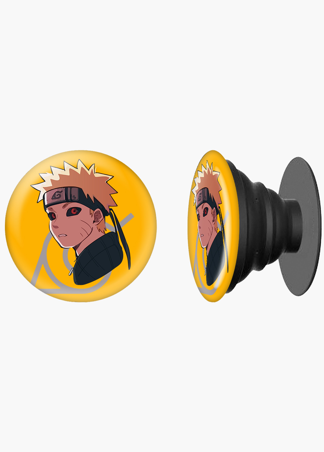 Попсокет (Popsockets) тримач для смартфону Ітачі Учіха (Itachi Uchiha) (8754-2822) Чорний MobiPrint (221548557)