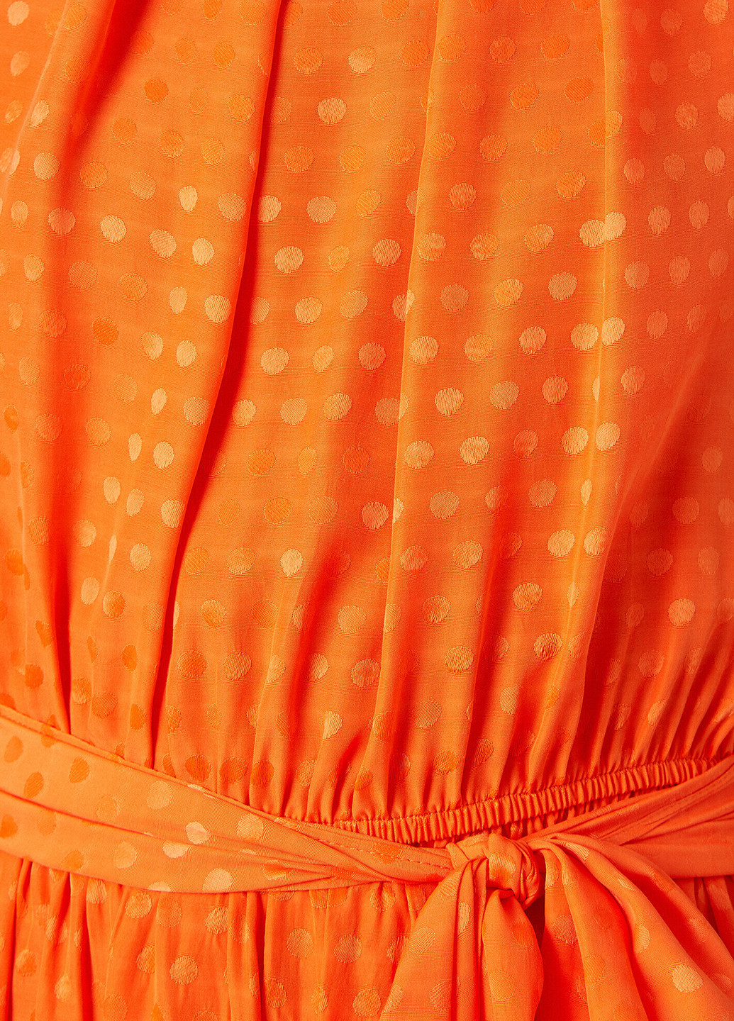 Помаранчева коктейльна сукня кльош KOTON в горошок