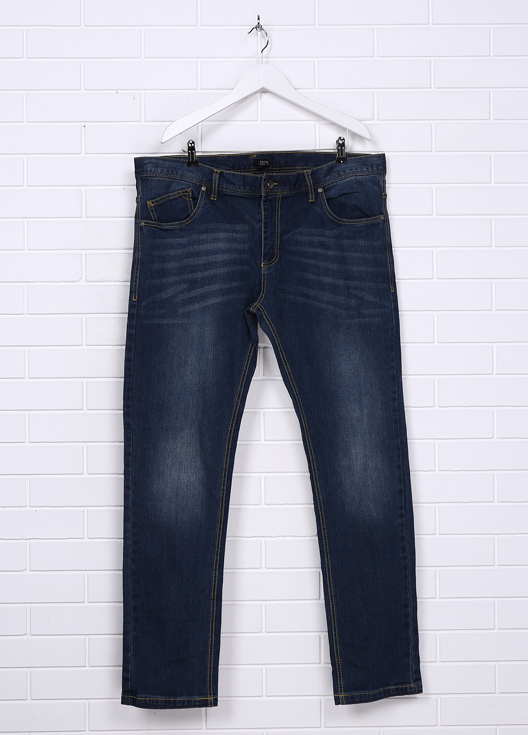 Темно-синие демисезонные прямые джинсы Ellos