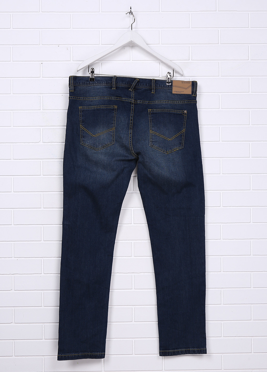 Темно-синие демисезонные прямые джинсы Ellos