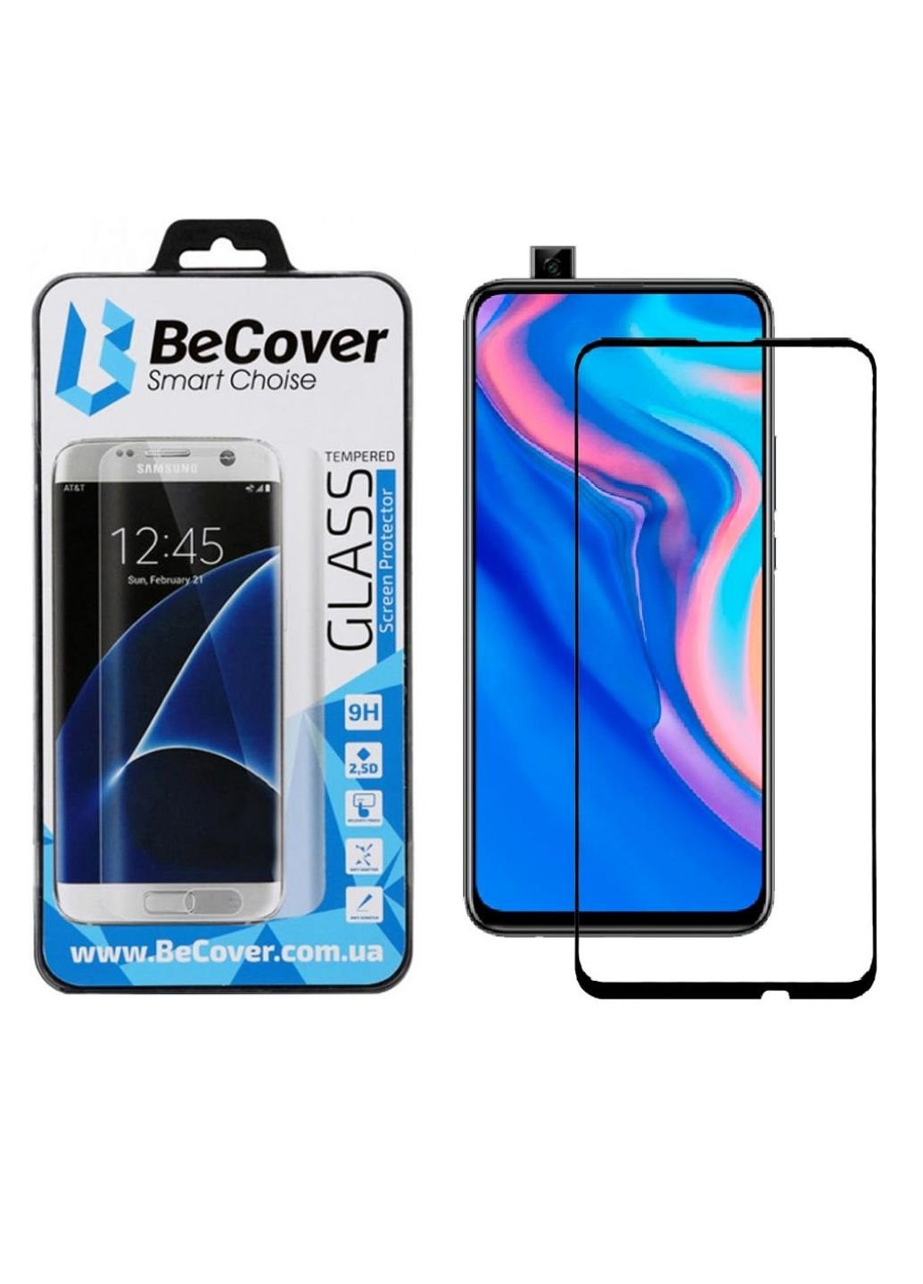 Скло захисне Huawei P Smart Z / Y9 Prime 2019 Black (703895) BeCover (252370905)