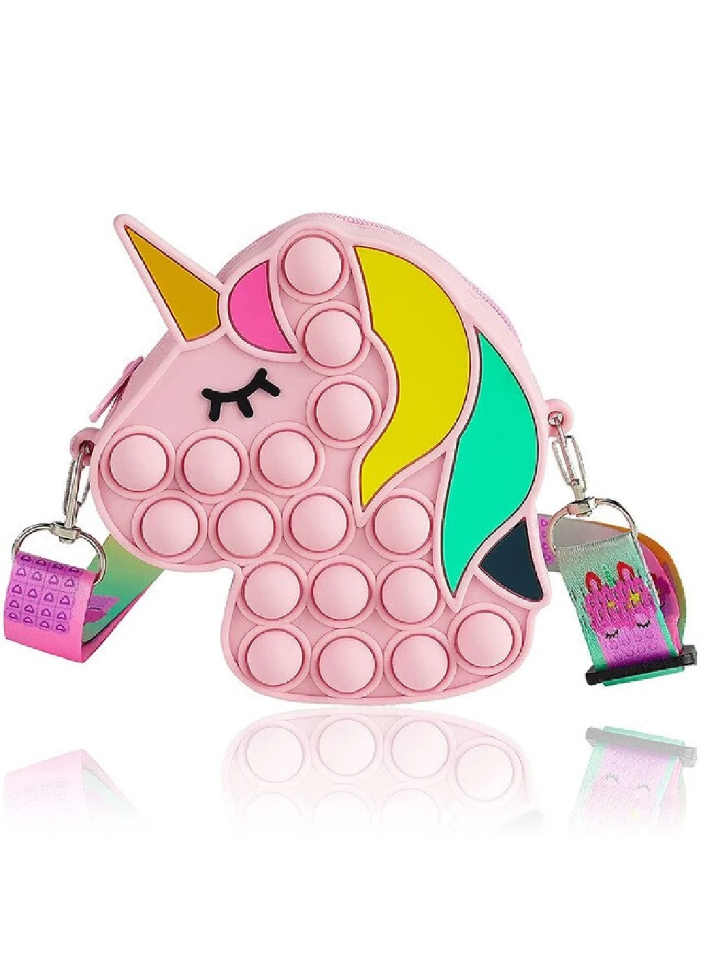 Іграшка сумка гаманець крос-боді антистрес тикалка Pop It Simple Dimple силіконова 12.5х4х12 см (473576-Prob) Unbranded (255302470)