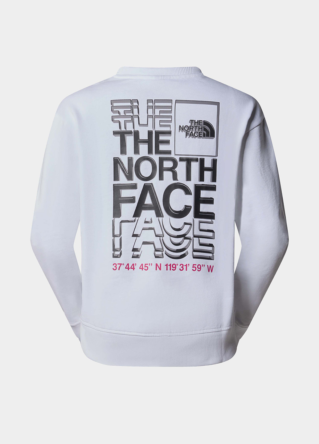 Белый свитшот The North Face надпись без декора (363485265)
