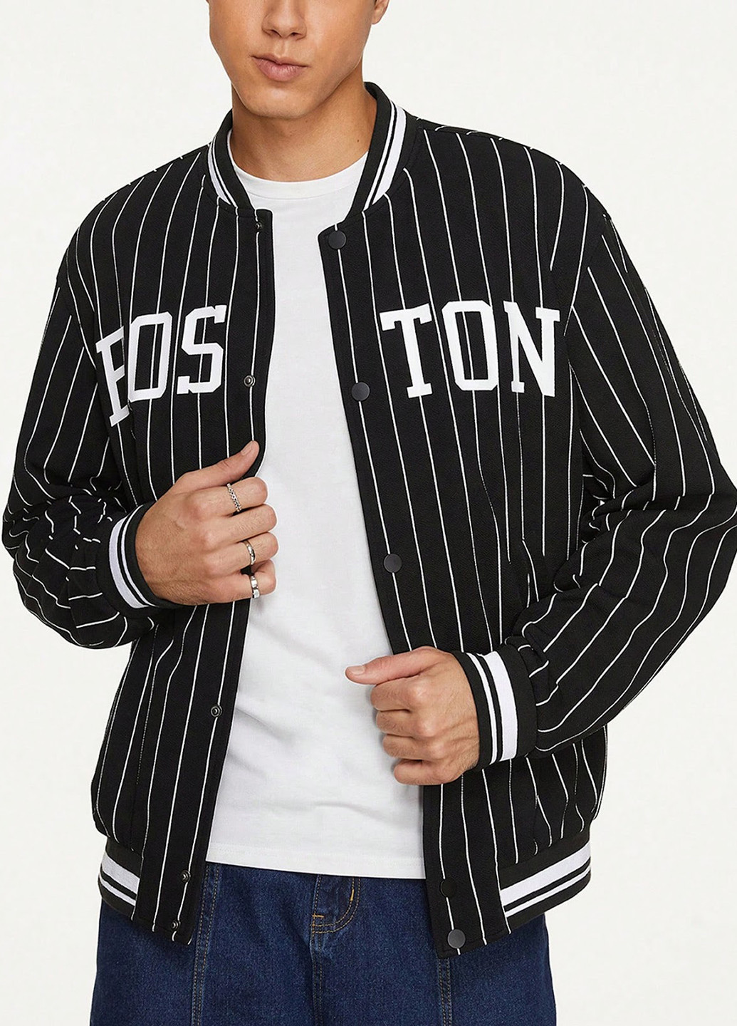 Бомбер SHEIN на кнопках (329841128)