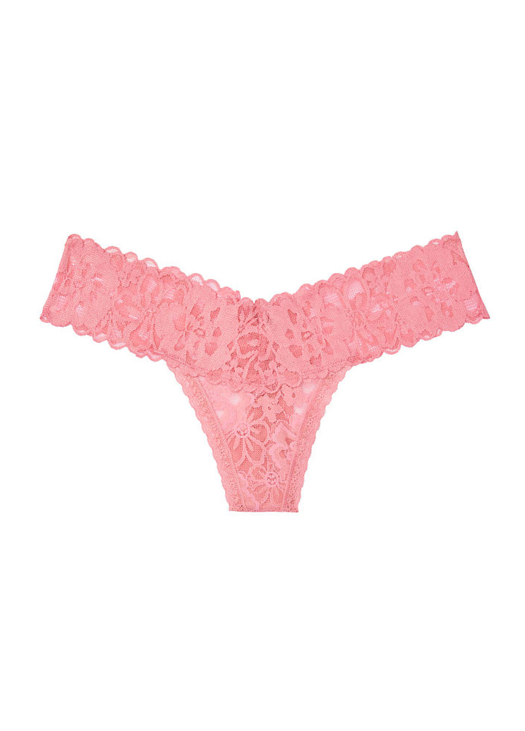 Трусики Victoria's Secret стрінги однотонні рожеві повсякденні поліамід
