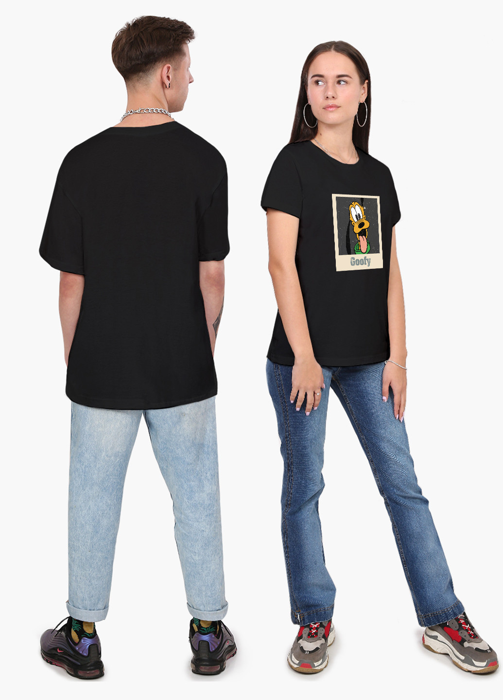 Чорна демісезон футболка жіноча гуфі луні тюнз (goofy looney tunes) (8976-2888) xxl MobiPrint