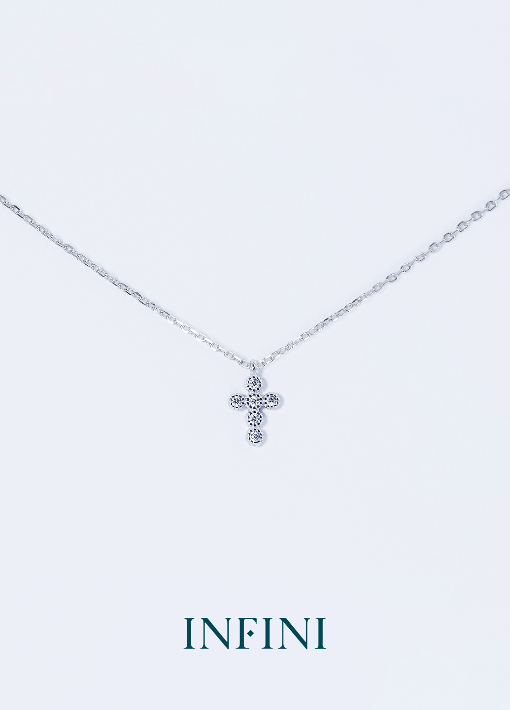 Колье серебряное с крестиком Infini (256537018)