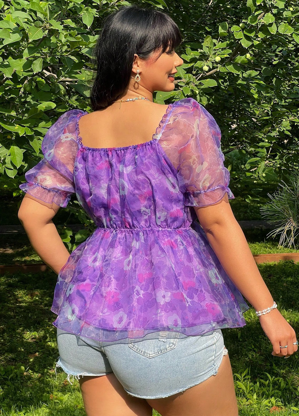 Фіолетова блуза SHEIN