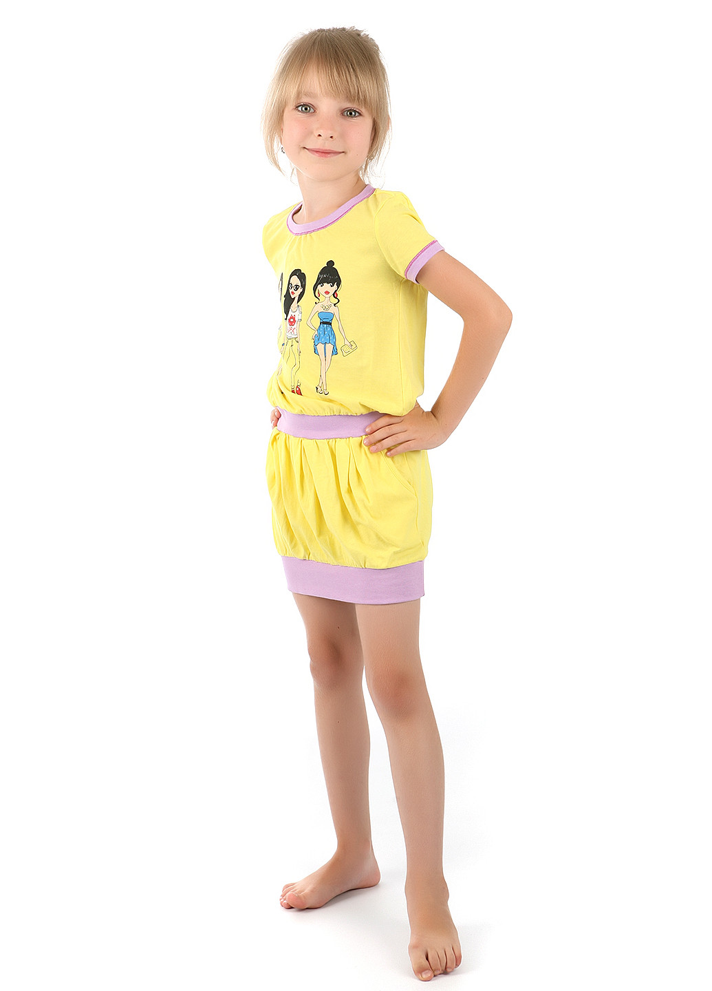 Жёлтое платье Фламинго (89021103)