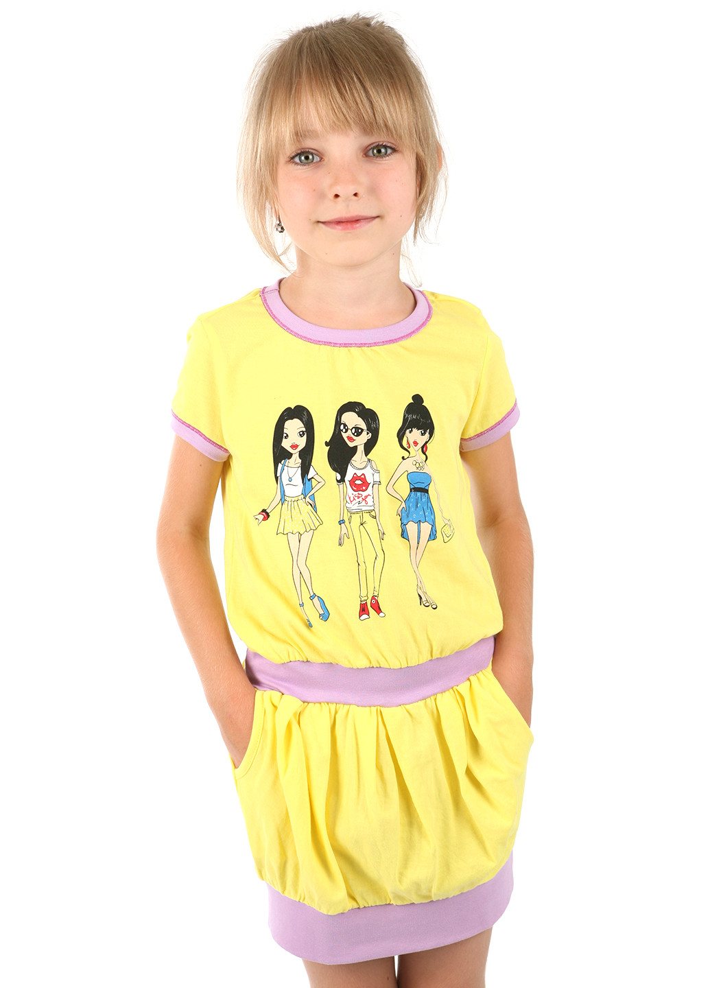 Жёлтое платье Фламинго (89021103)