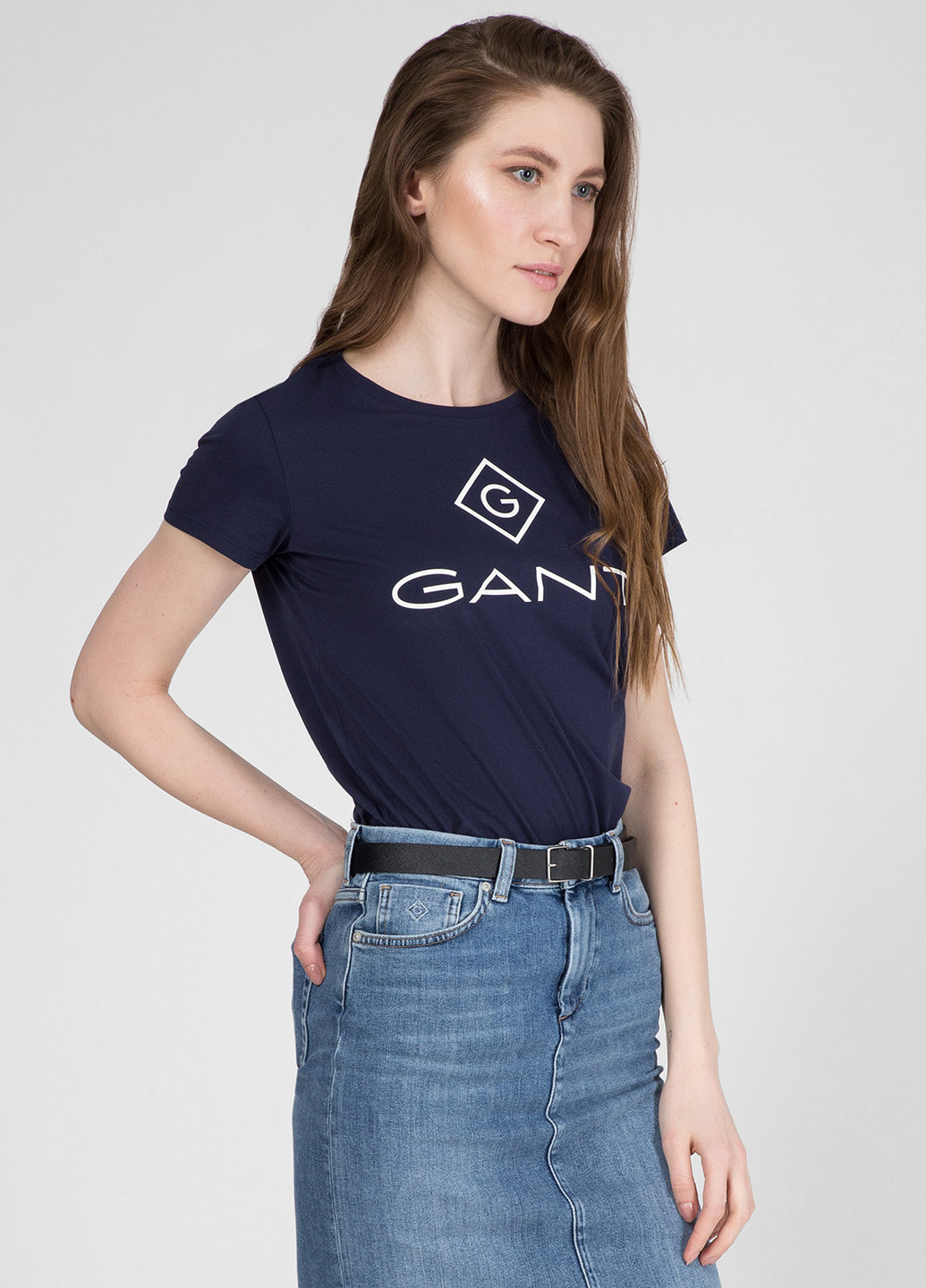 Темно-синяя летняя футболка Gant
