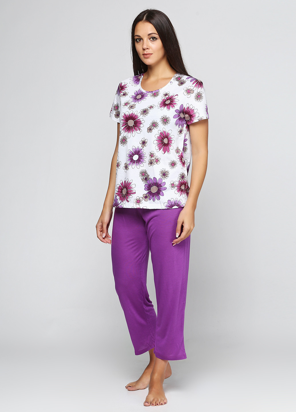 Фиолетовая всесезон пижама (футболка, брюки) Vaide
