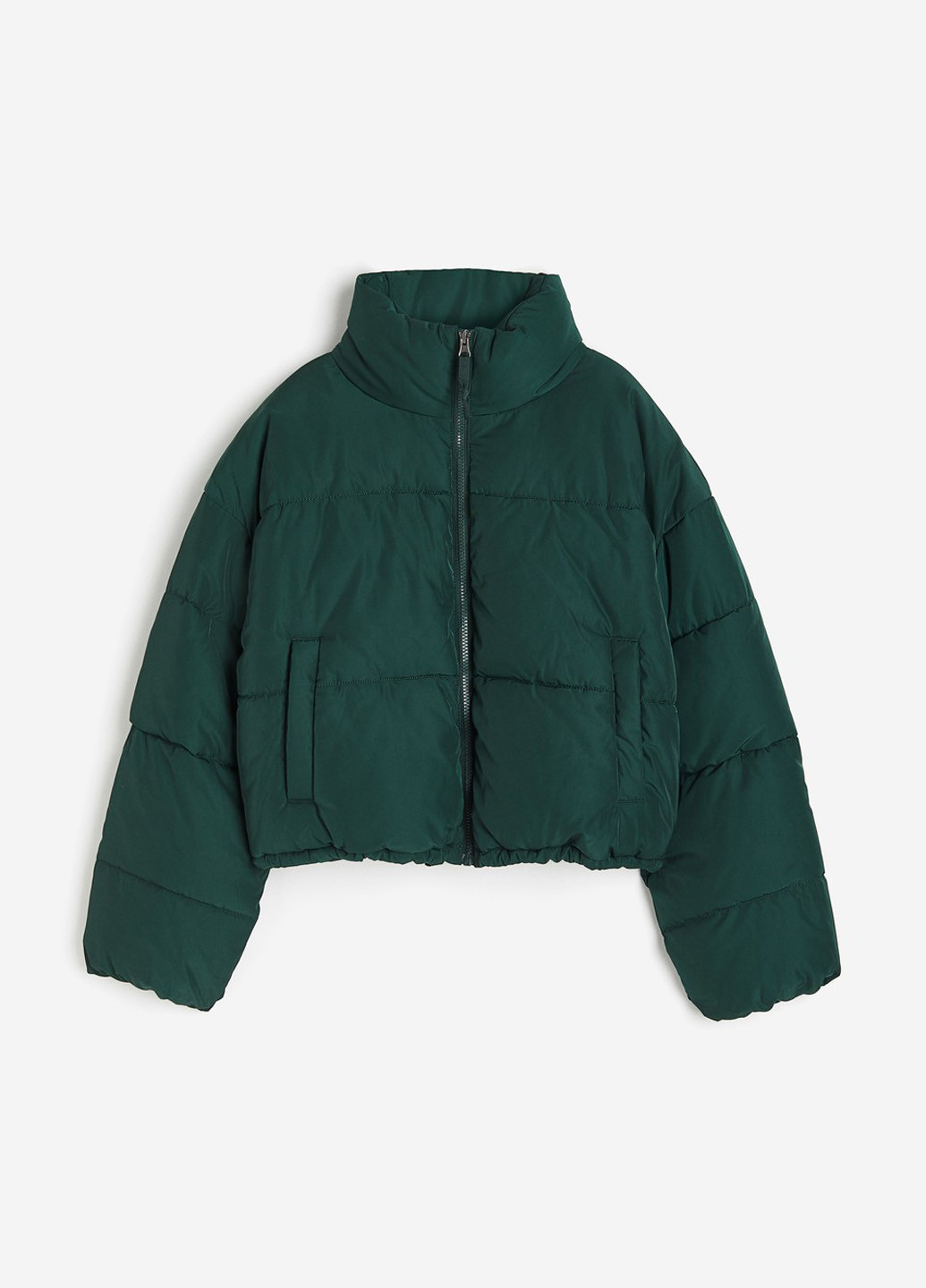 Темно-зелена зимня куртка H&M