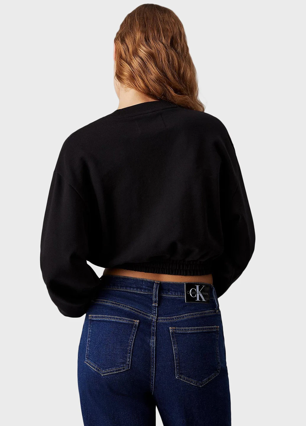Чорний світшот Calvin Klein Jeans логотип без декору (347149776)