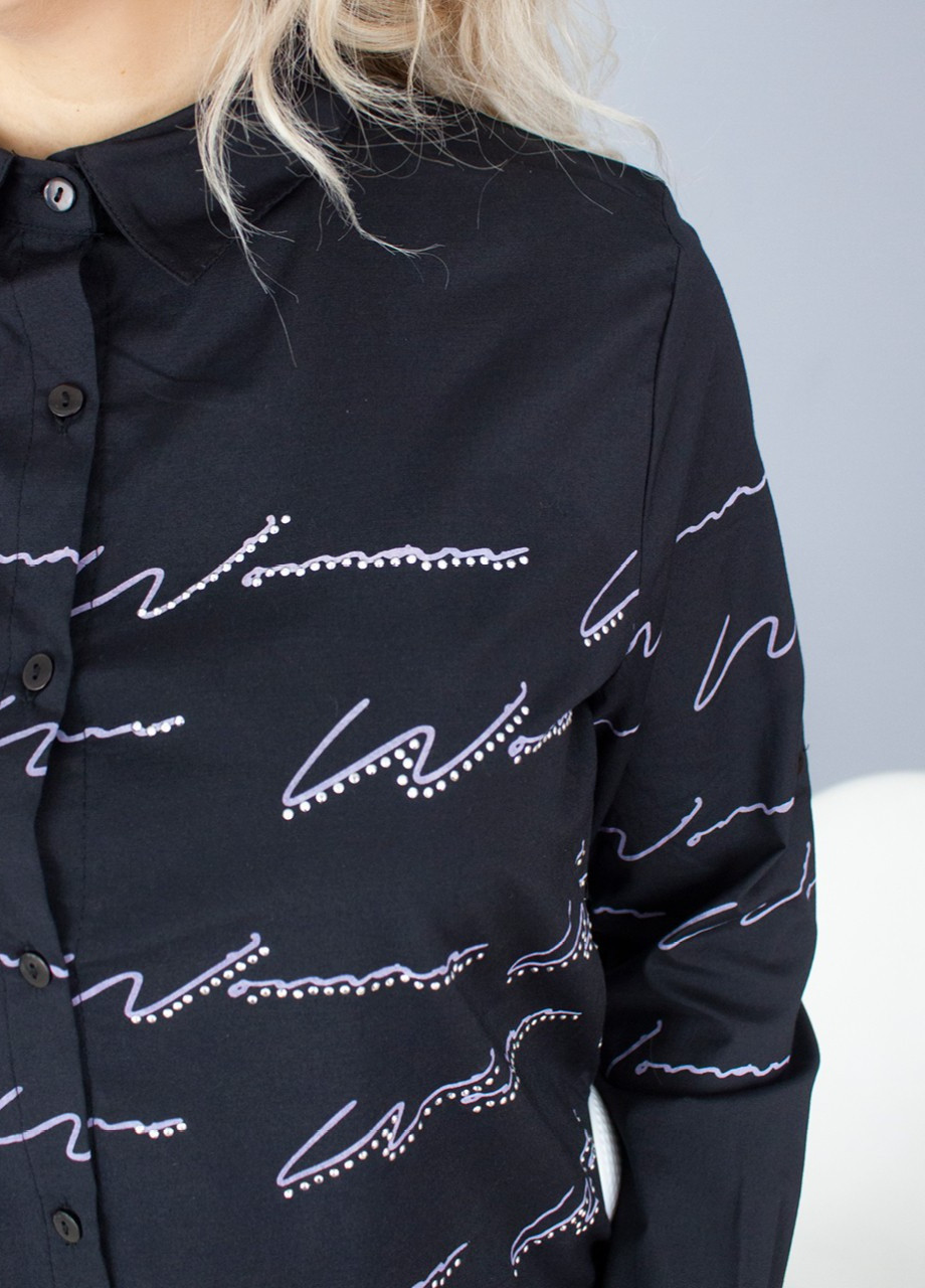 Черная кэжуал рубашка с надписями X-trap