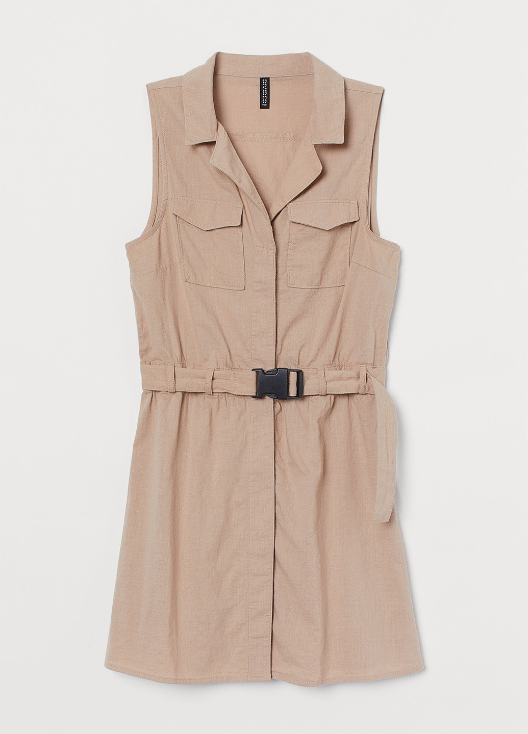 Кавова кежуал сукня сукня-сорочка H&M однотонна