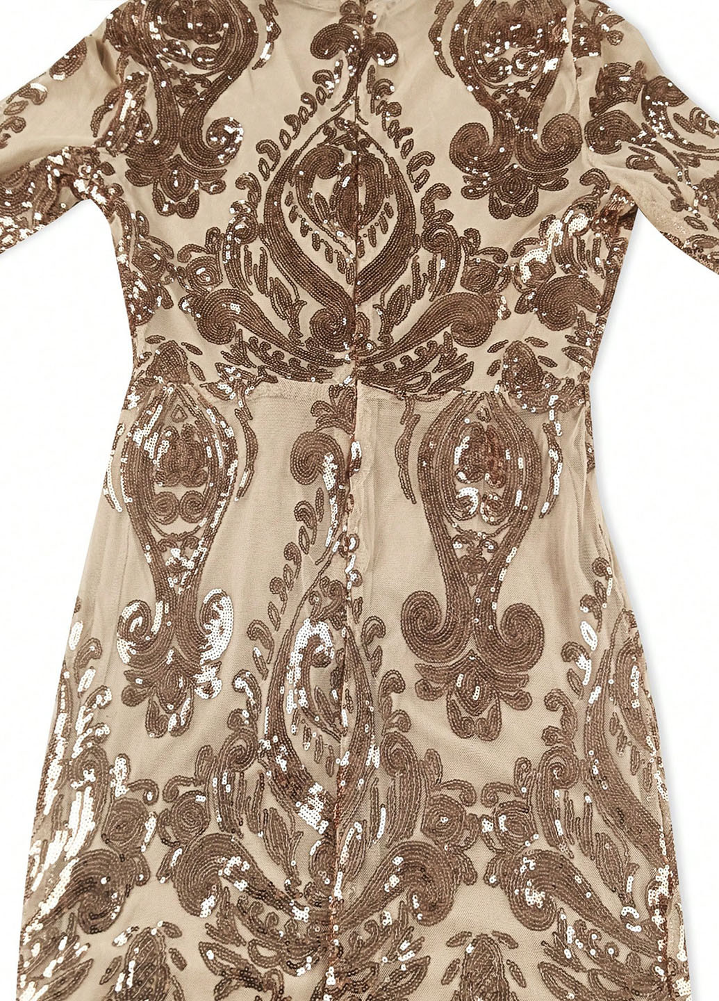 Кремова вечірня сукня силуетна SHEIN однотонна