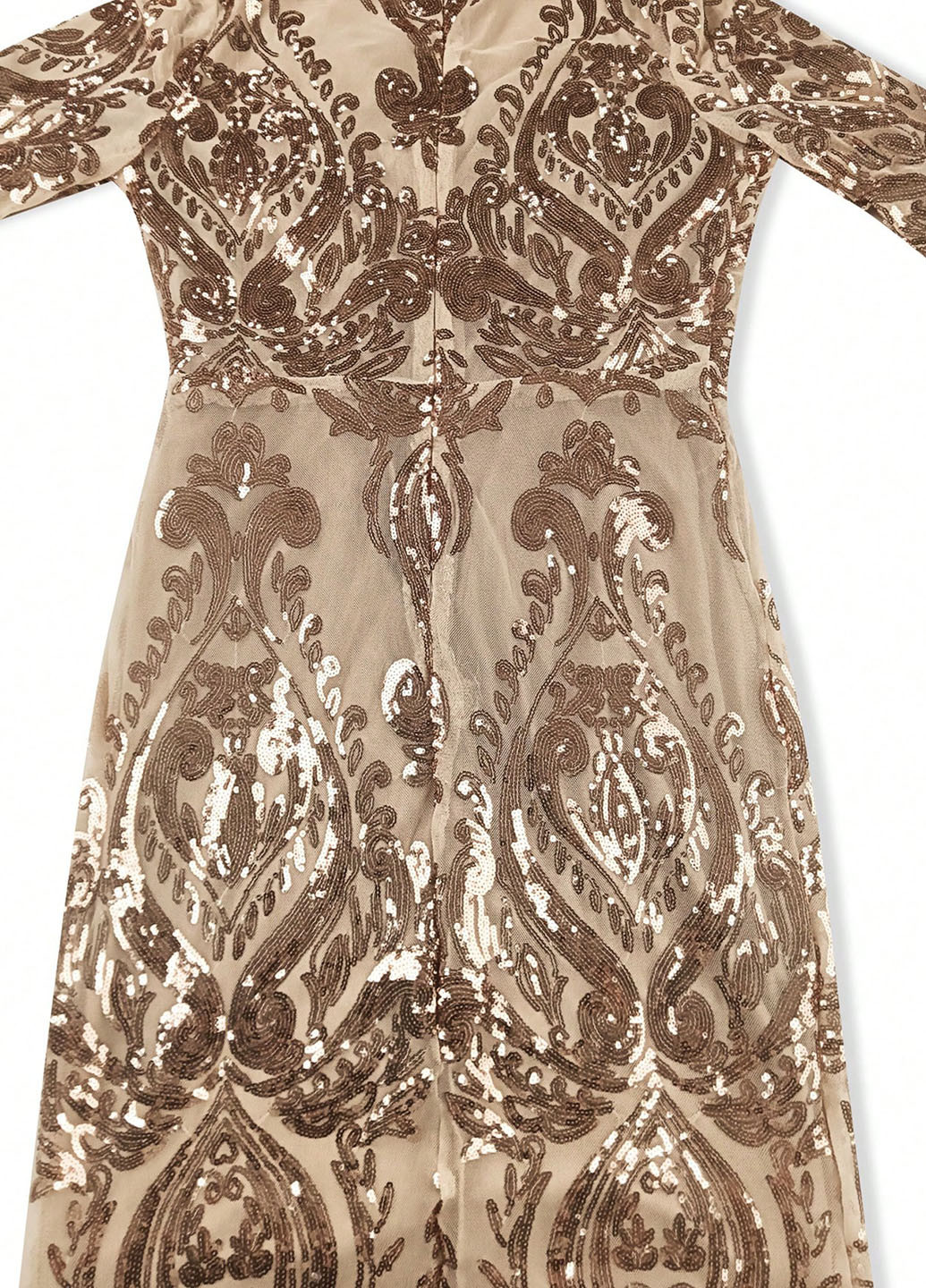 Кремова вечірня сукня силуетна SHEIN однотонна