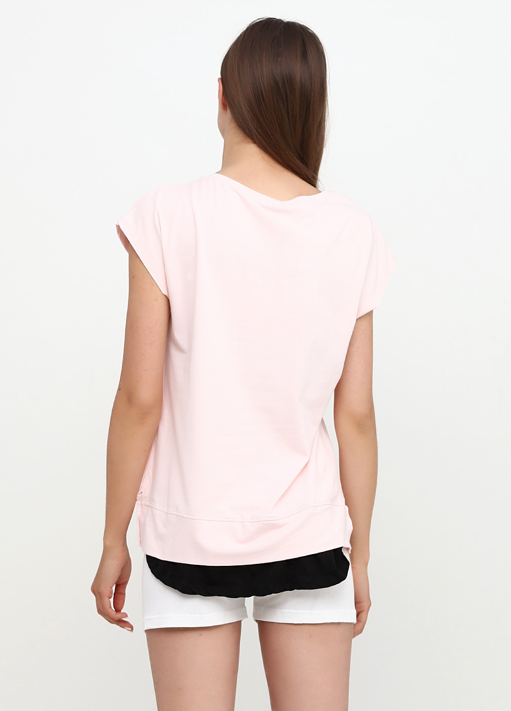 Світло-рожева всесезон футболка з коротким рукавом Poncik