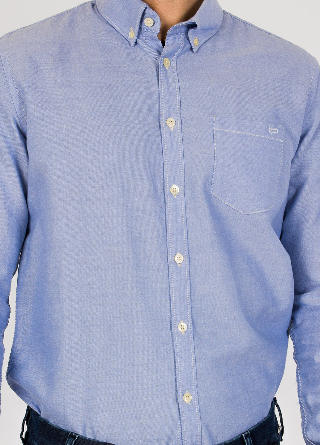 Голубой кэжуал рубашка однотонная Paul Hunter