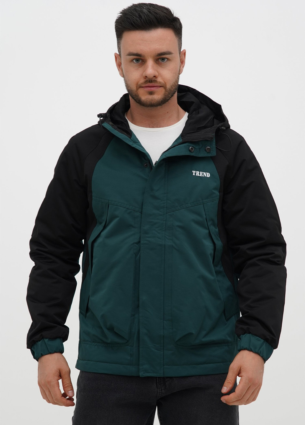 Темно-зеленая демисезонная куртка Trend Collection