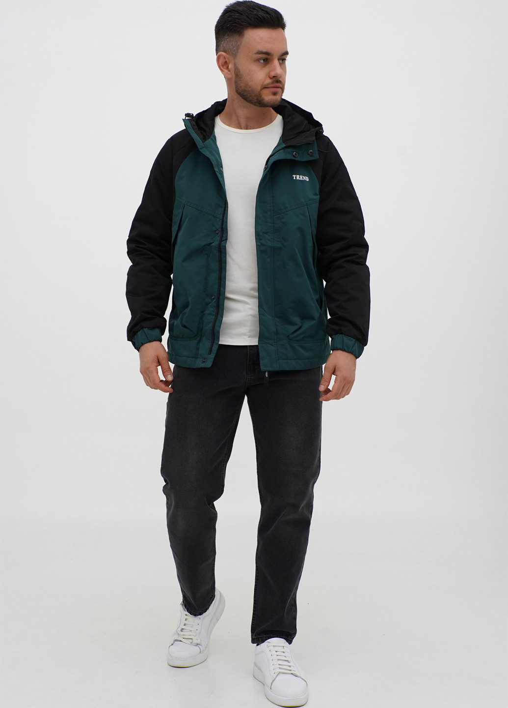 Темно-зеленая демисезонная куртка Trend Collection