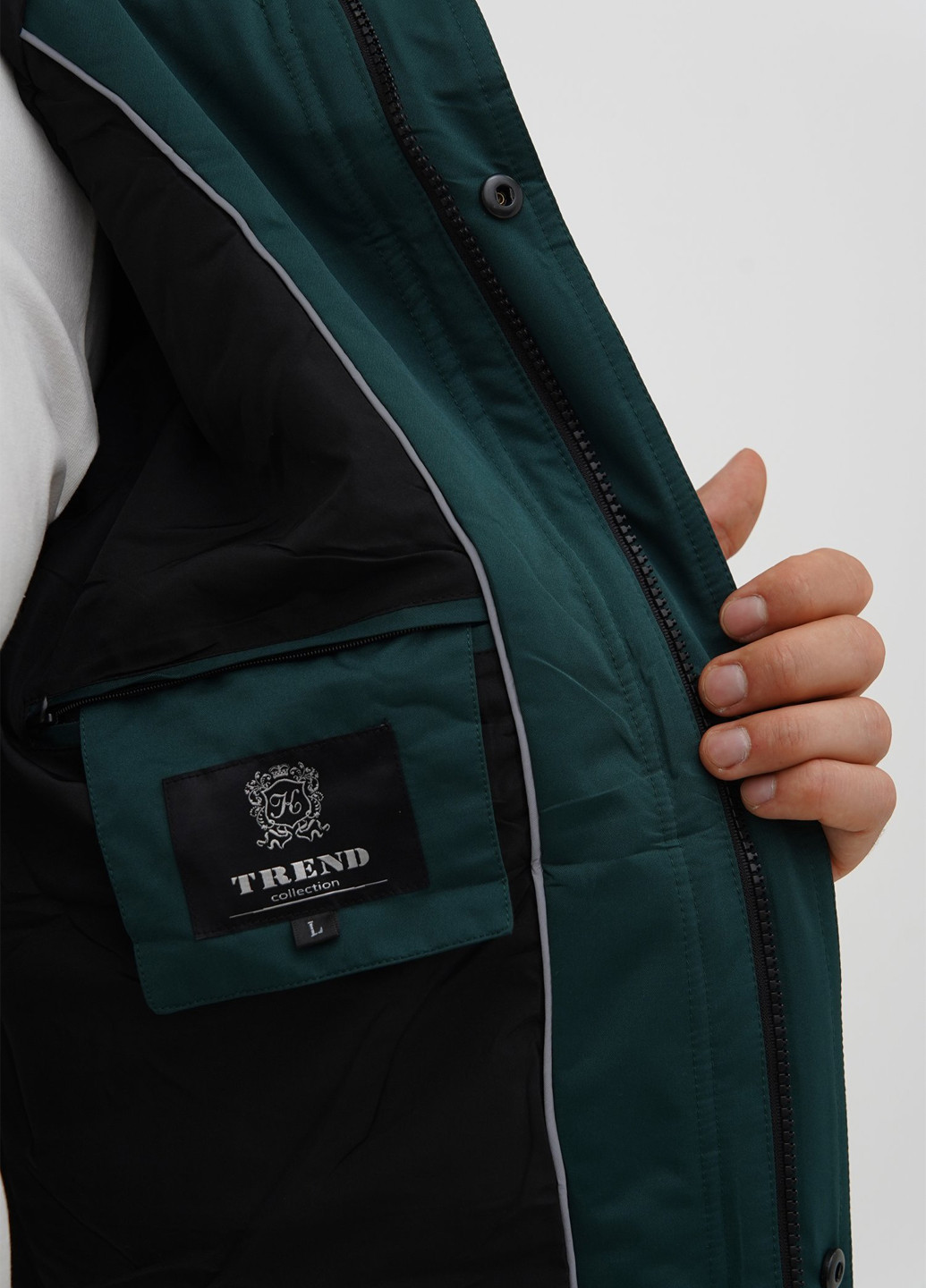 Темно-зеленая демисезонная куртка Trend Collection