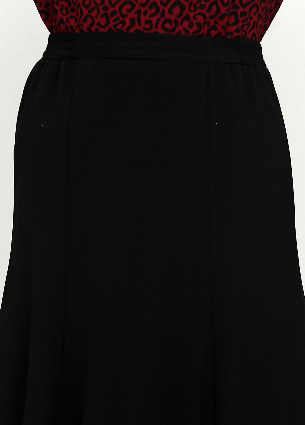 Черная кэжуал однотонная юбка BRANDTEX CLASSIC клешированная