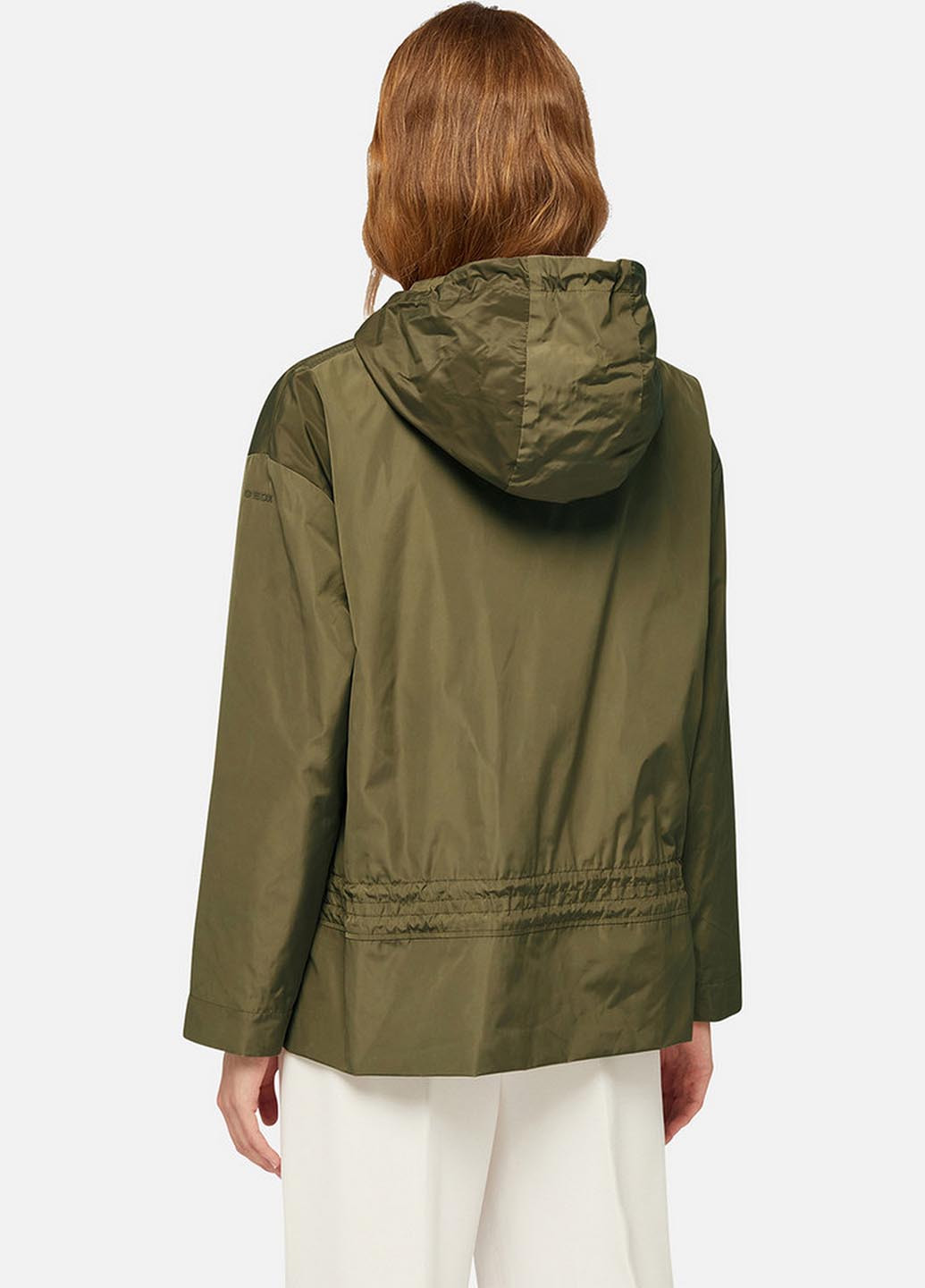 Оливковая (хаки) демисезонная куртка Geox